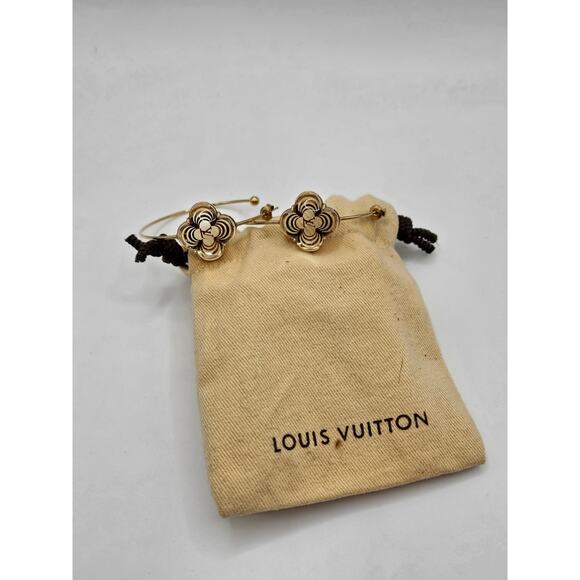 Louis Vuitton Gold-tone A La Folie Hoop Earrings - Picture 2 of 10